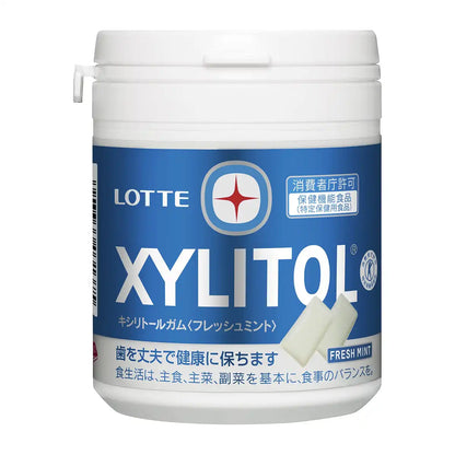 Lotte Xylitol Gum Fresh Mint Family Bottle 143G - Special Health Food