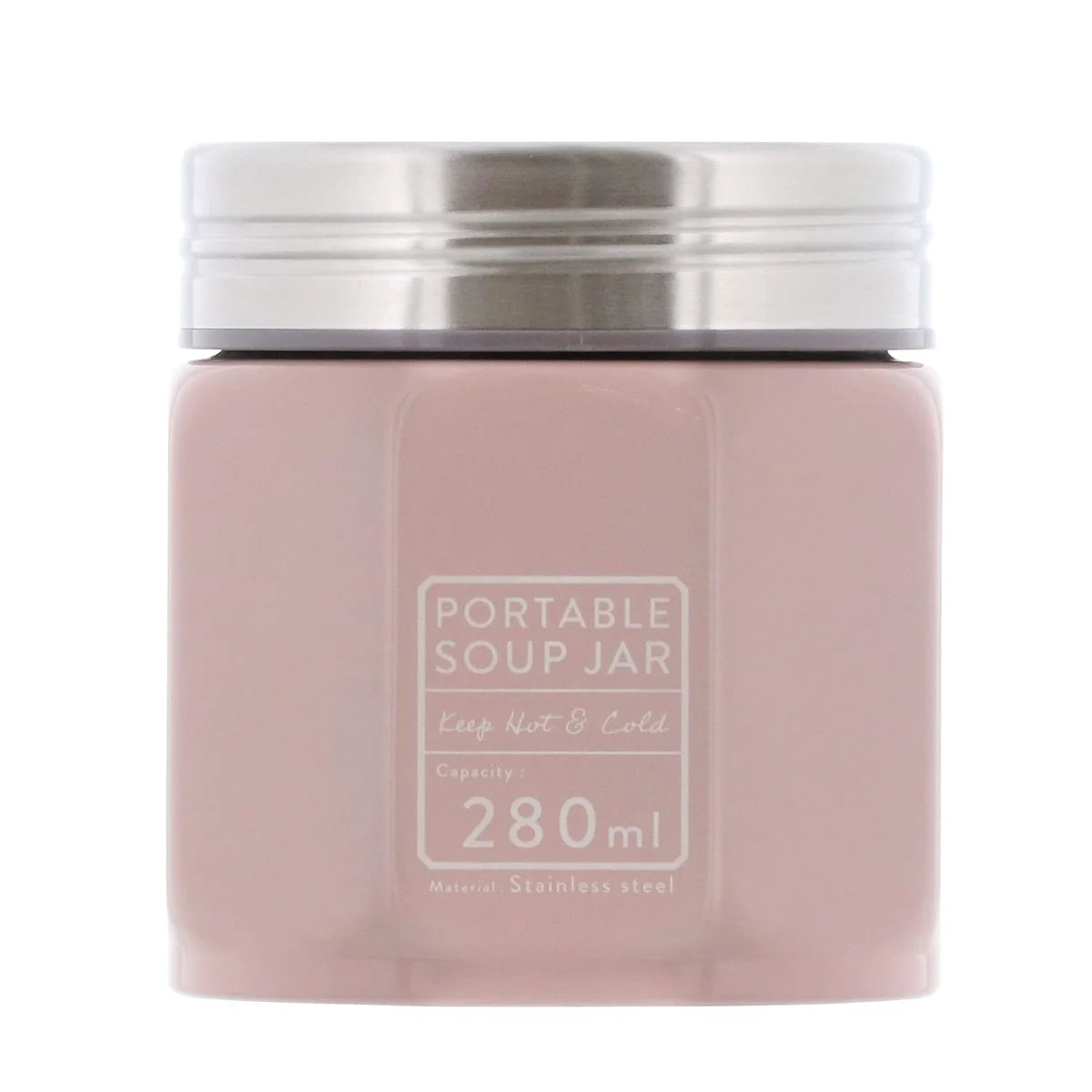 Bestco Lunch Jar Thermal Insulation 280Ml Warm Pink Octogone Nd-8235 Japan