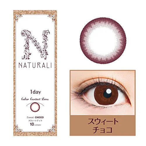 Naturali Color Contacts Japan Sweet Chocolate 1 Day 10 Pcs Dia 14.2 Pwr 1.00