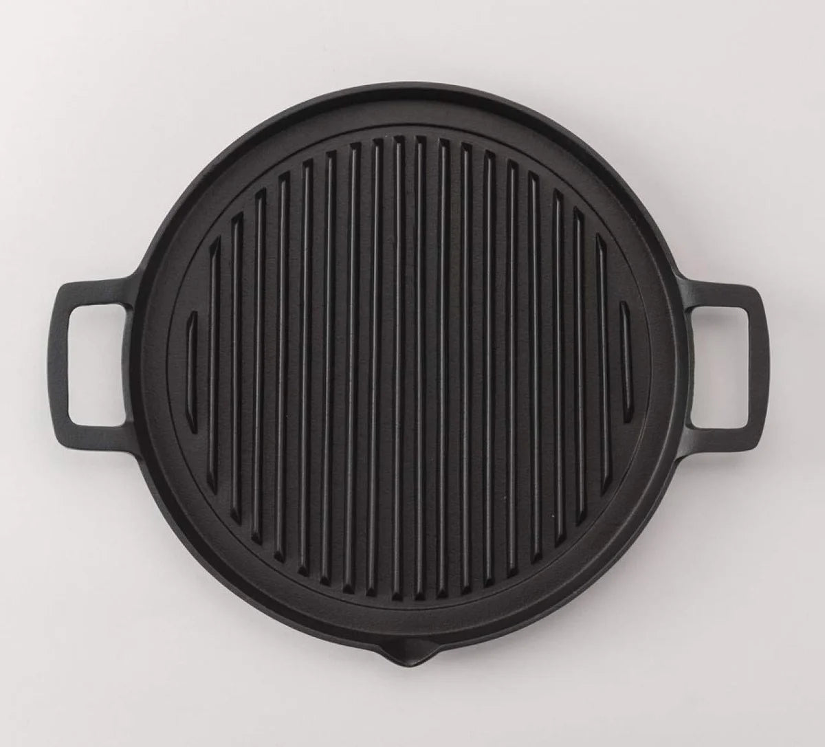 Iwachu Grill Pan Round 25Cm Japanese Nambu Ironware | Ih Compatible | Black Baked