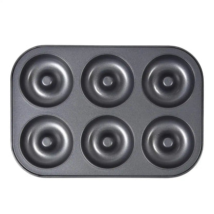 Soratobu Frying Pan Japan Silicone Treated 6P Steel Non-Stick Baked Donut Mold
