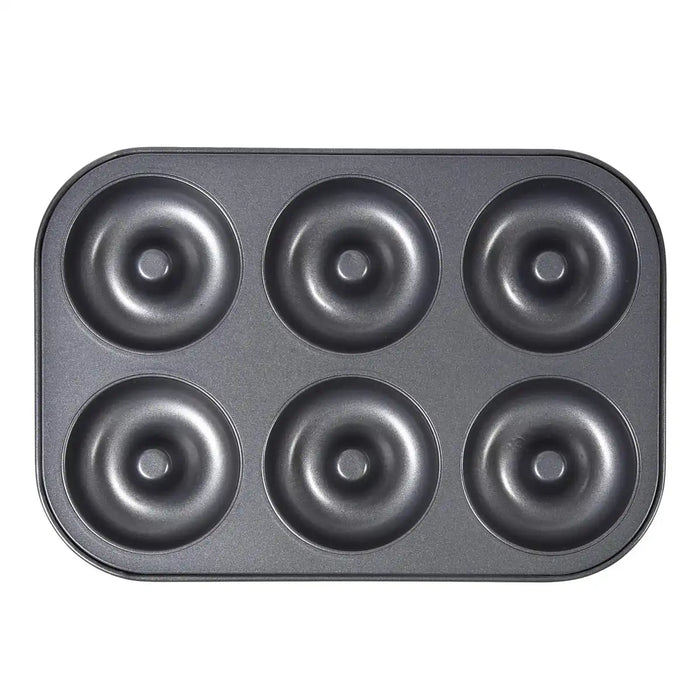 Soratobu Frying Pan Japan Silicone Treated 6P Steel Non-Stick Baked Donut Mold