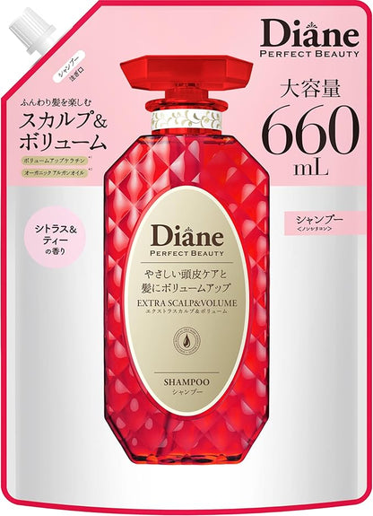 Diane Shampoo Scalp and Volume Refill Citrus Tea Fragrance 660ml