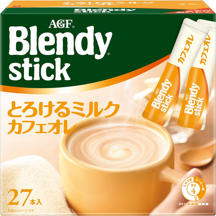 Ajinomoto Agf Blendy Stick Melted Milk Cafe Au Lait Instant Coffee 30 Sticks - Melted Milk Coffee