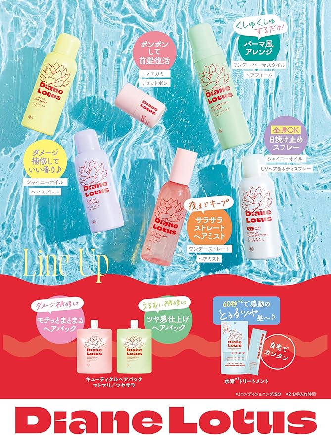 Diane Lotus Tsuyasara Cuticle Hair Pack 180g Shiny Rinse-Off Hair Mask Treatment