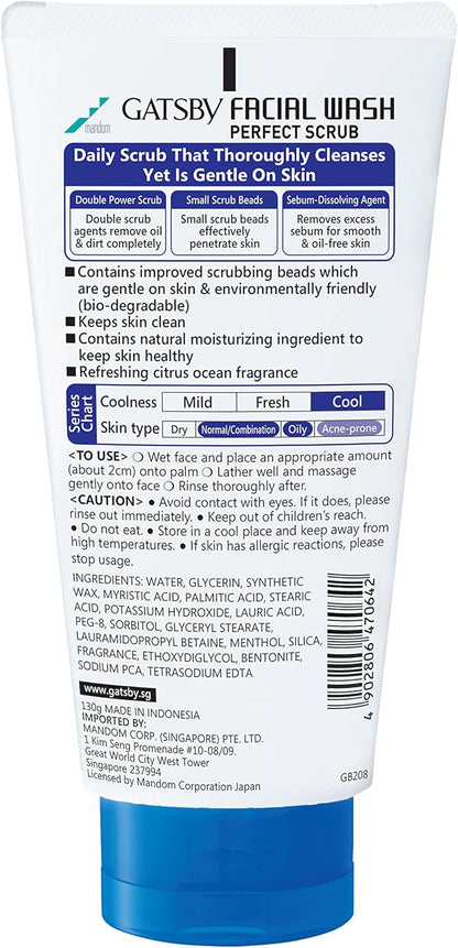 Gatsby Facial Wash Perfect Scrub 130G