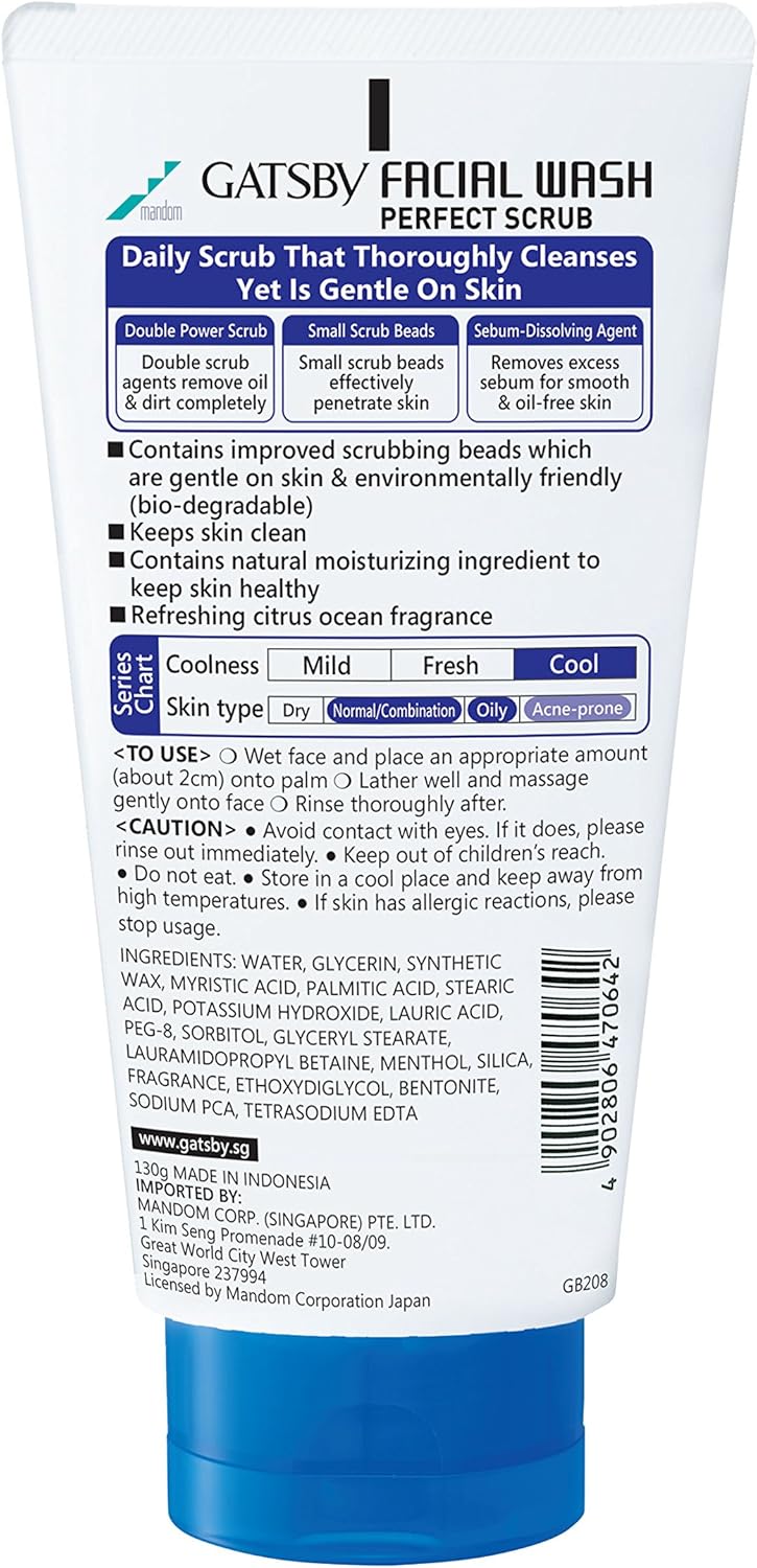 Gatsby Facial Wash Perfect Scrub 130G