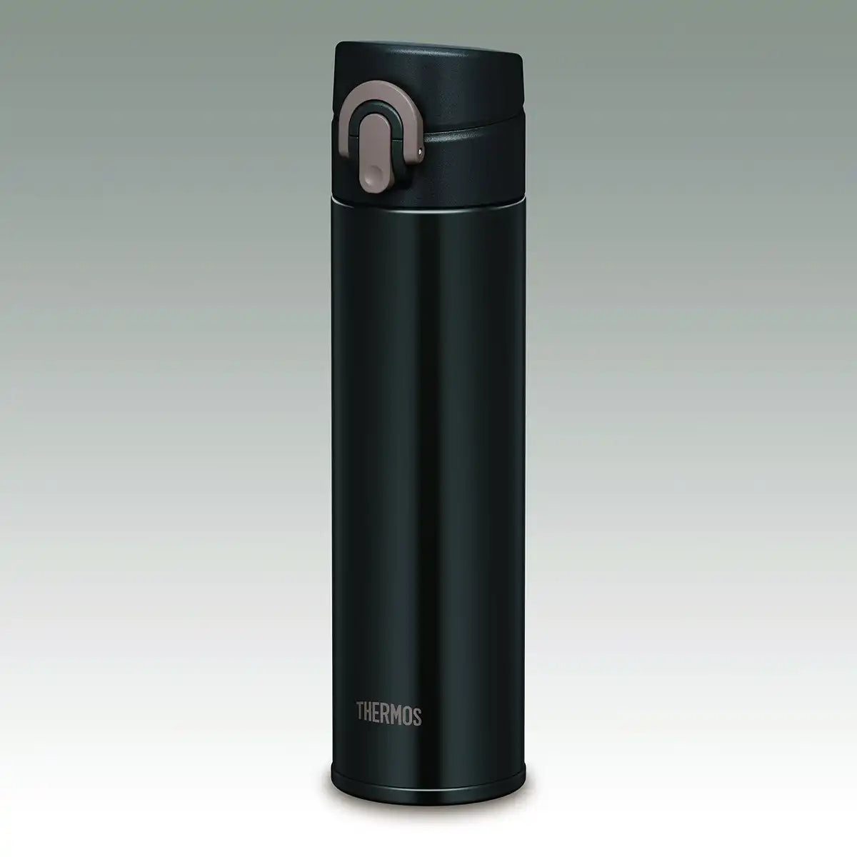 Thermos 0.4L Matte Black Vacuum Insulated Mobile Mug - One Touch Open Type