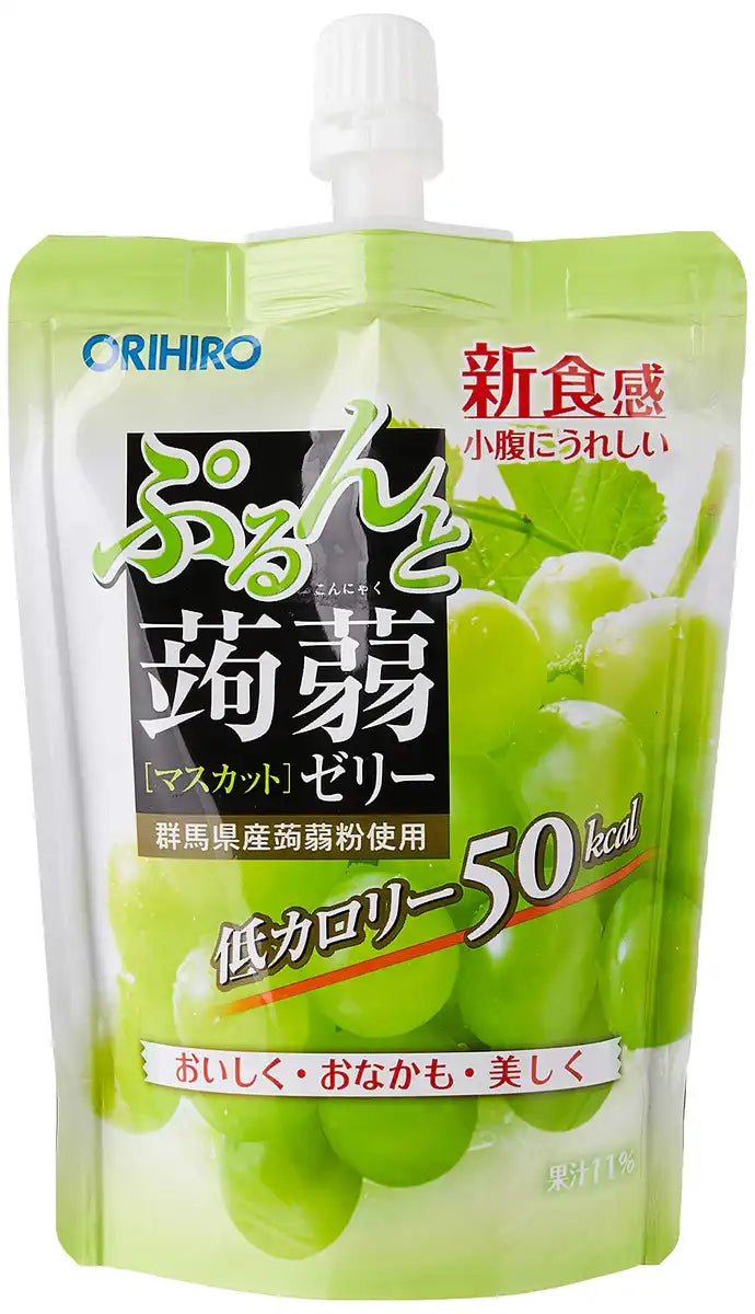 Orihiro White Muscat Grape Konjac Jelly Drink 130g - Refreshing & Tast