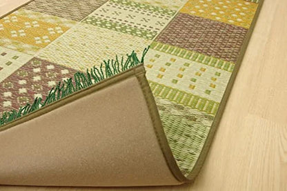 Ikehiko Corporation Japan Igusa Entrance Mat F Zoran Green 60X90Cm #8241260