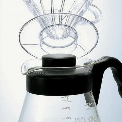 Hario V60 Heat Resistant Glass Coffee Server With Angled Handle VCS-03B (1000ml)