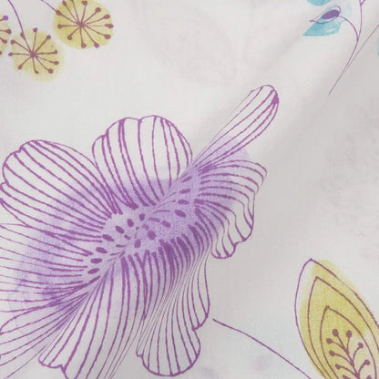 Nishikawa 100% Cotton Pillow Cover Fits 63X43Cm | Botanical Pattern/Pink | Soft Touch Washable | Feminine Watercolor Design | Japan