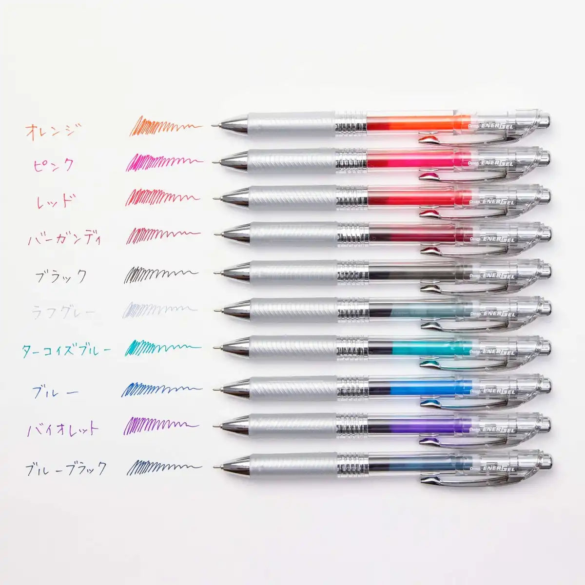 Pentel Energel Infree 0.5Mm Gel Ink Ballpoint Pen (10 Colors Made In Japan) Bln75Tl-10