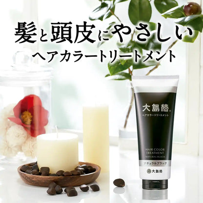 Camellia Oshima Natural Black Hair Color Treatment 180G with Camellia Oil
