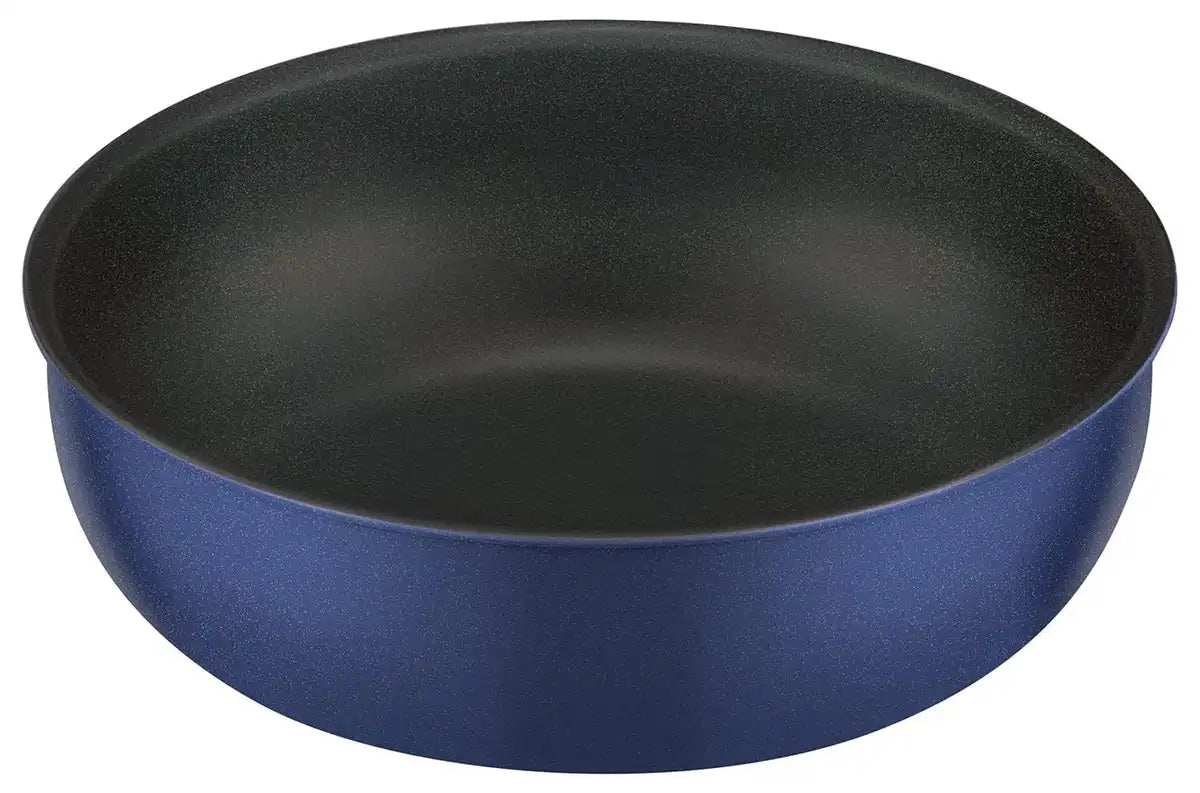 Thermos 24cm Indigo Blue Frying Pan Durable Series with Removable Handle for Gas Stove