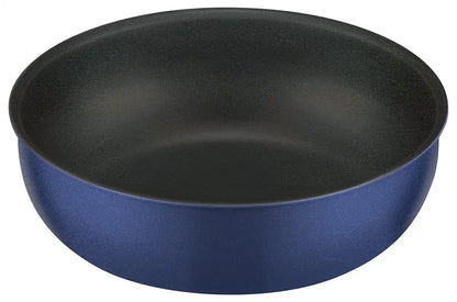Thermos 24cm Indigo Blue Frying Pan Durable Series with Removable Handle for Gas Stove