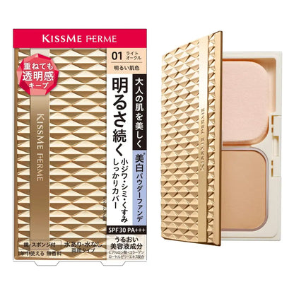 Kiss Me Ferme Covers & Brightens Skin Powder Foundation 01 SPF30 PA+++