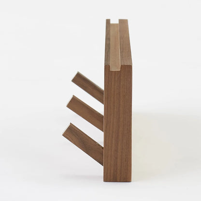 Mujirushi Ryohin 44505199 Wall-Attached Furniture 3 Hangers Walnut 44X2.5X10Cm - Japan
