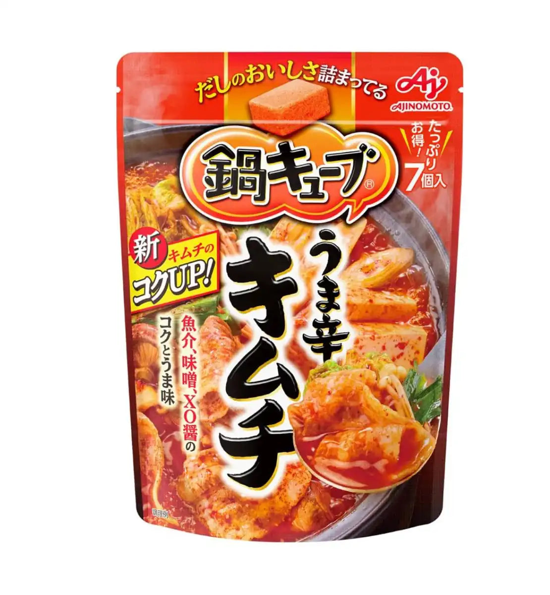 Ajinomoto Nabe Cube Bouillon pour Marmite Goût Kimchi Épicé 8 Cubes