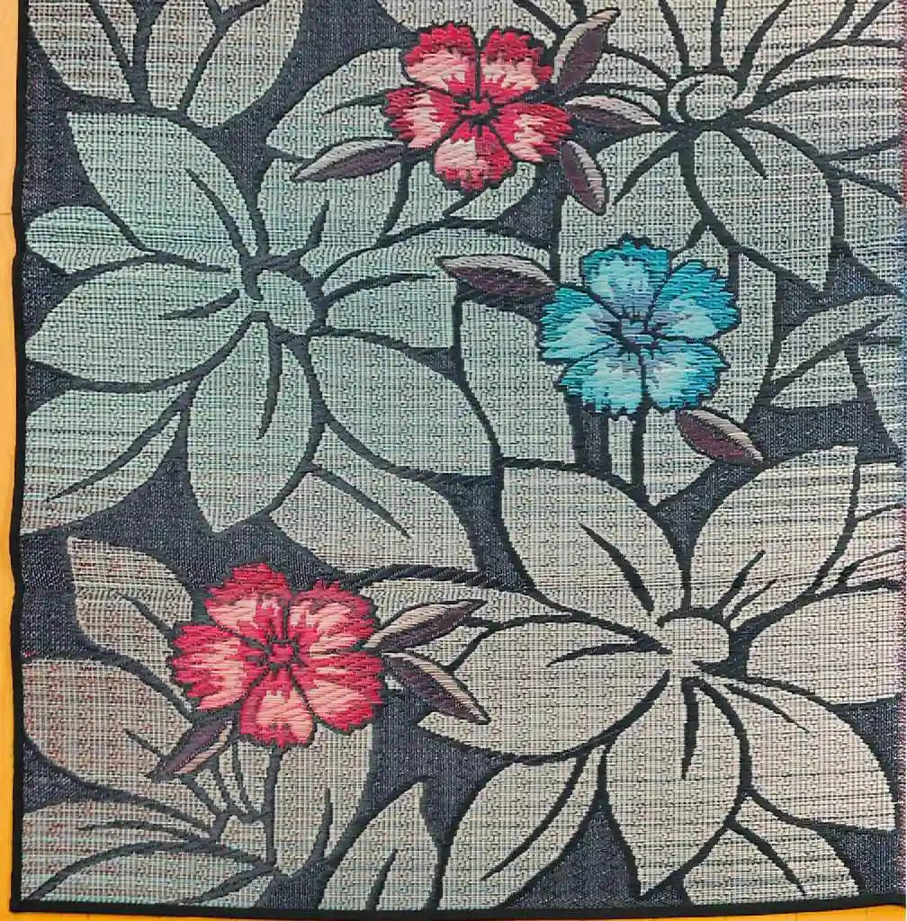 Ikehiko Corporation Igusa Black 140X200Cm Rug - Made In Japan