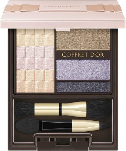 Kanebo Japan Coffret D'or Nudy Impression Eyes 4 Color Eyeshadow Palette 03 Blue Beige 4g