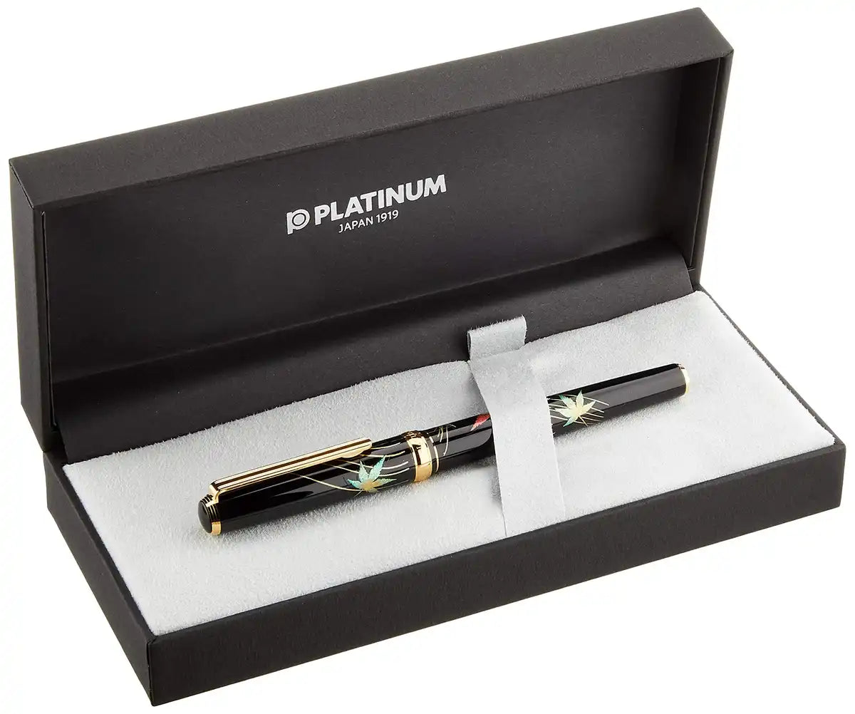 Platinum Fountain Pen Biko Modern Maki-E Japan Autumn Leaves Fine Point Ptl-20000H#46-2