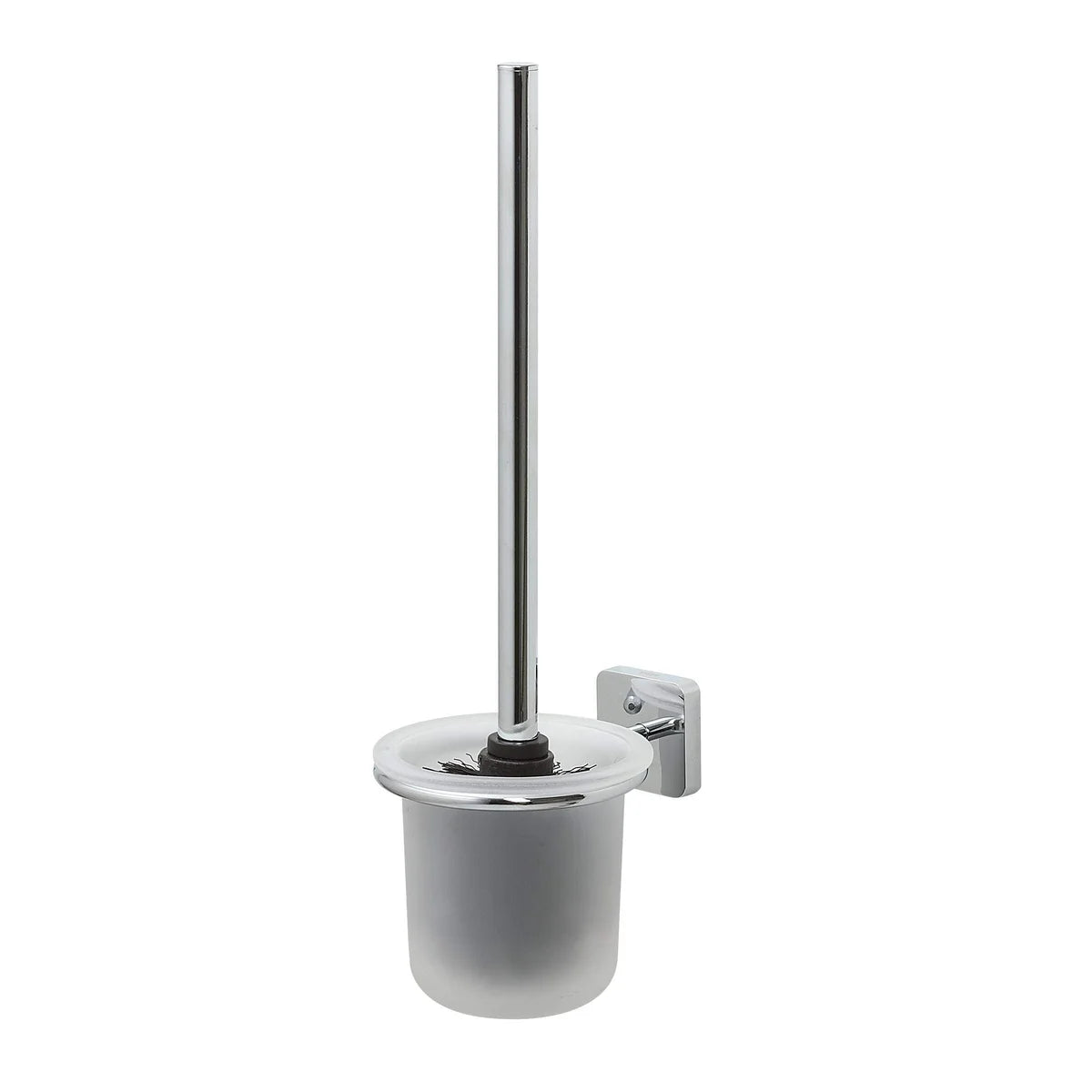 Tiger Onu Chrome Toilet Brush And Holder From Japan 11X37Cm 7X5.5Cm