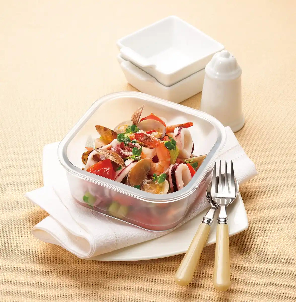 Aderia K-9496 500Ml Square Roaster Non-Stick Ceramic Coated Heat-Resistant Cooker From Japan