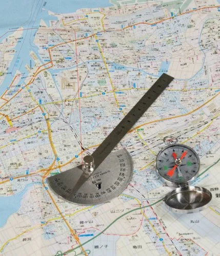 Shinwa Measurement Silver Protractor No.19 62480 Made In Japan