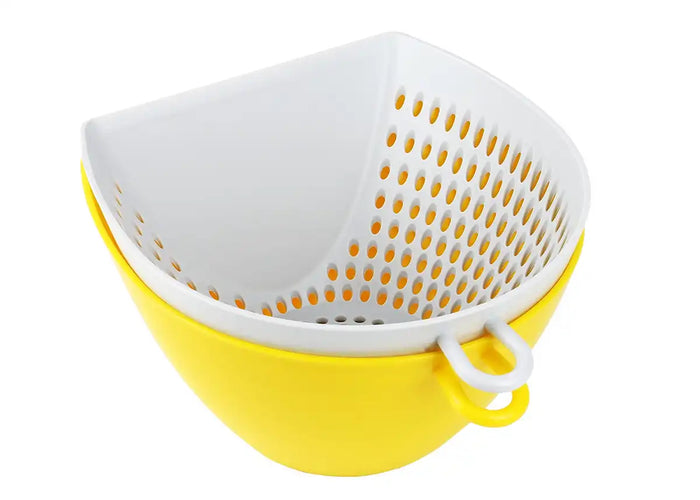 Pearl Metal Kinzoku Ball Yellow 650Ml Japanese Colander Bowl Cc-1339