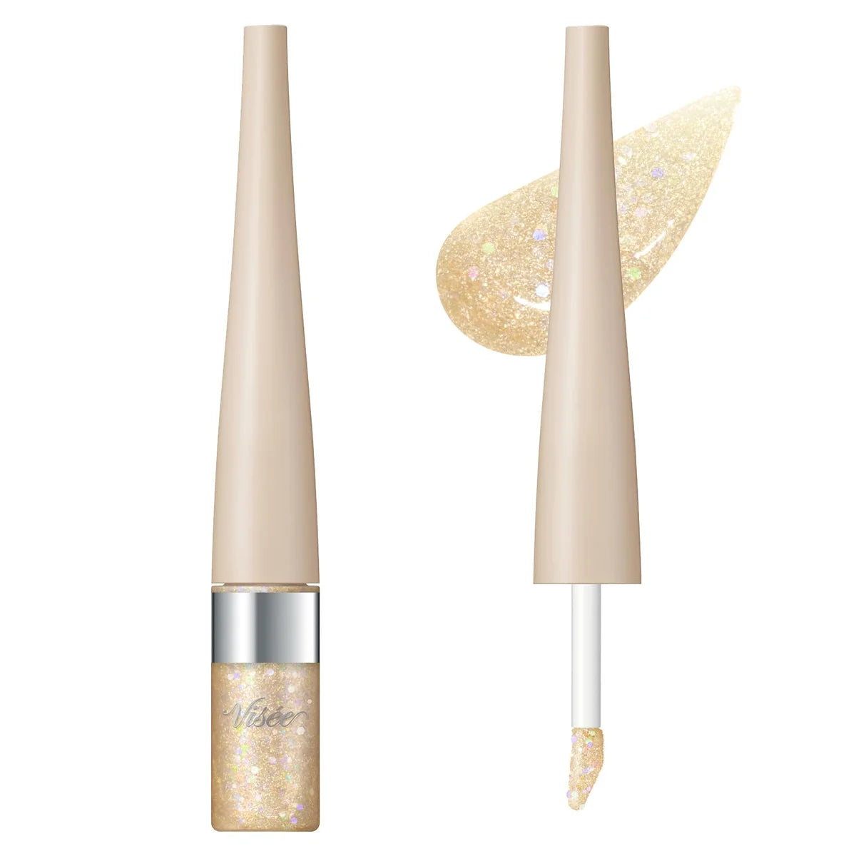 Visee 3D Glitter Eyeshadow Liquid GD-2 Gold Jemi 3.3ml Large Pearly Glitter