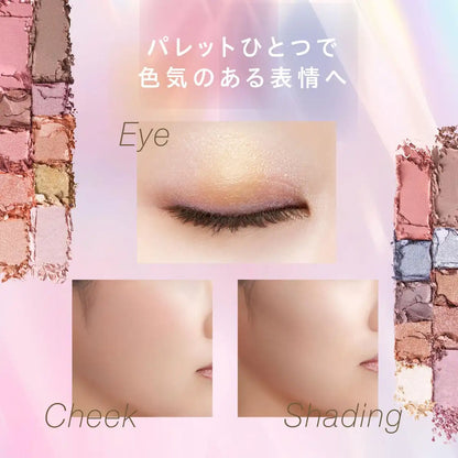 Visee Feminine Glamor 30th Layered Multi-Palette - Eyeshadow Highlight Shading Eyeliner 13g