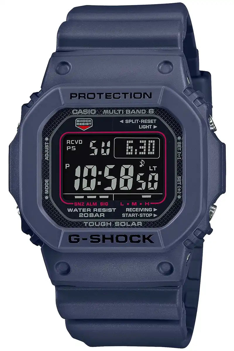 Casio G-Shock Men's Blue Radio Solar Watch with Super Illuminator GW-M