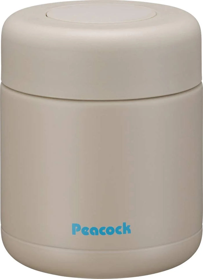 The-Peacock Peacock Food Jar 300Ml Stainless Steel Japan Sand Beige Lkd-30 Ca