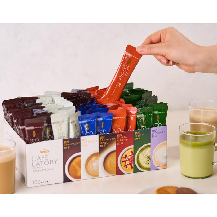 Agf Blendy Cafe Latory Instant Tea Coffee Assortment 100 Sticks