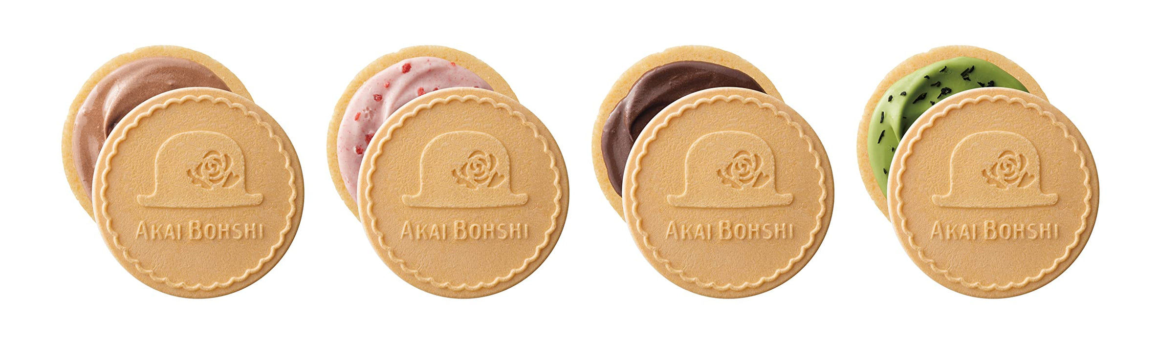 Akai Bohshi Whipped Chocolate Sandwich Biscuits Assorted Flavors 20 Count