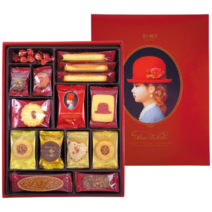 Red Hat Akai Hat Box: 12 Types 45 Pieces - Paper Box Set