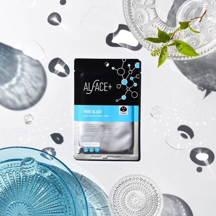 Lettuce Alface Aqua Moisture Sheet Mask Pure Black for Clarity and Pores