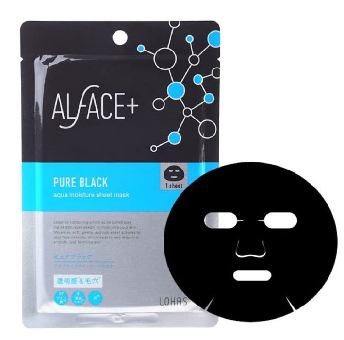 生菜 Alface Aqua 保湿面膜纯黑，清透、收敛毛孔