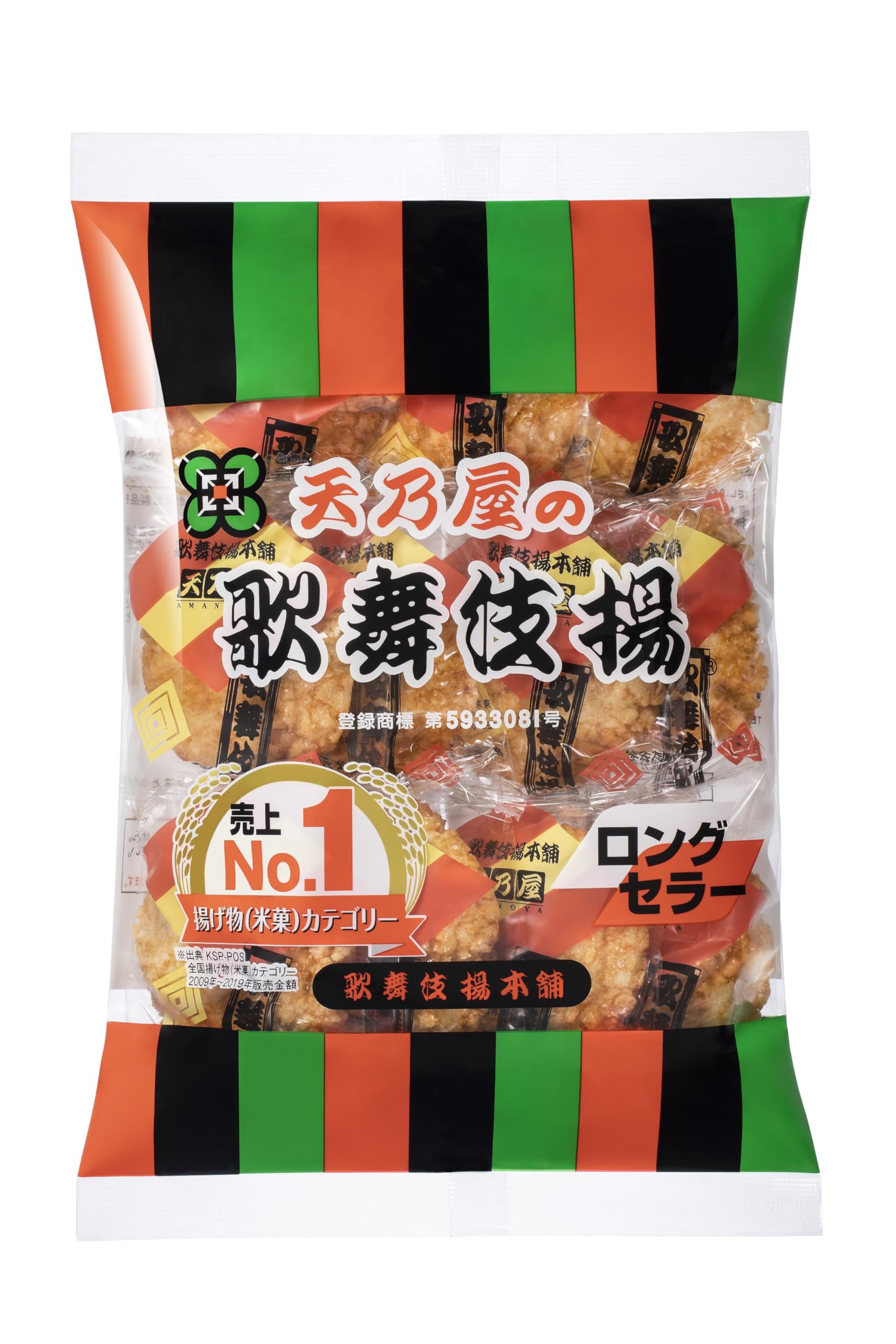 Amanoya Sweet Soy Sauce Kabukiage Rice Crackers 11 Pieces