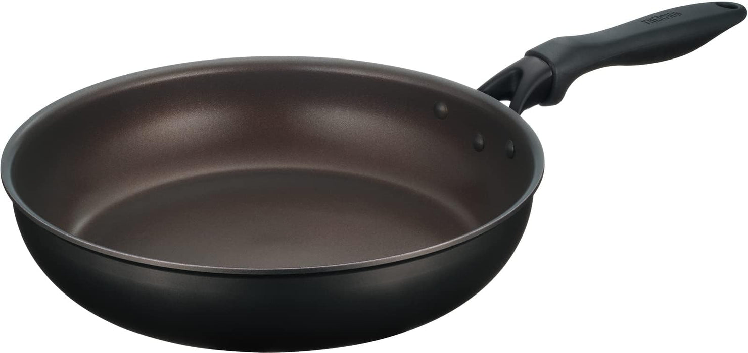 Thermos Durable Series 28cm Smoke Black IH-Compatible Frying Pan