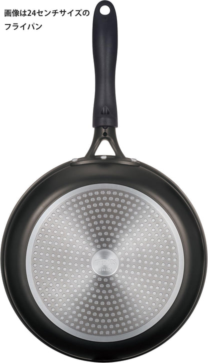 Thermos Durable Series 28cm Smoke Black IH-Compatible Frying Pan