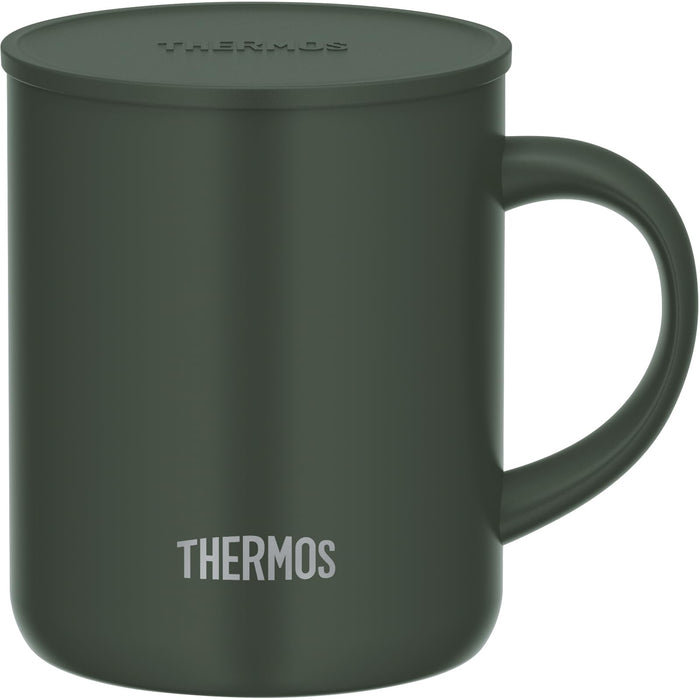 Thermos Dark Green Vacuum Insulated Mug 350ml with Lid JDG-352C - Exclusive