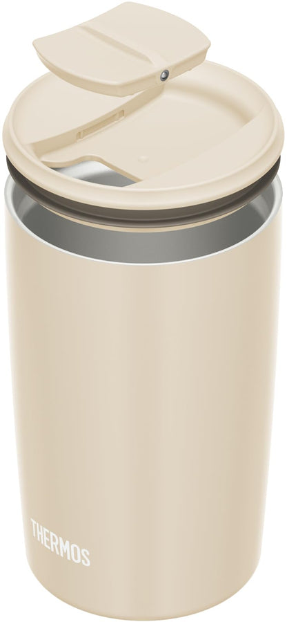 Thermos Beige Vacuum Insulated 400ml Tumbler with Lid Dishwasher Safe - JDP-401 BE