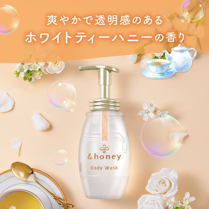 &honey Mellow Airy Foaming Body Wash White Tea Honey 500ml
