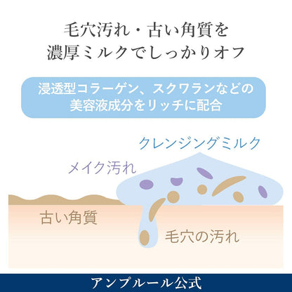 Ampleur Makeup Remover Luxury White 200ml Cleansing Milk for Moisturizing