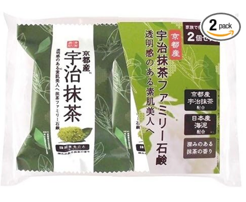 Uji Matcha Green Tea Soap Bar 80g by Pelican - Family Size
