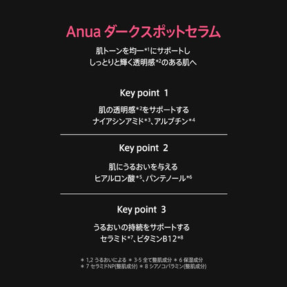 Anua Dark Spot Serum 30ml with Niacinamide 10 and Tranexamic Acid 4%