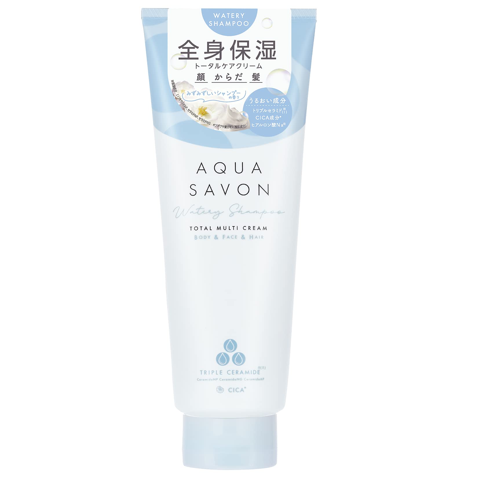 Aqua Savon Total Multi Cream Cica for Body Face Hair 230G