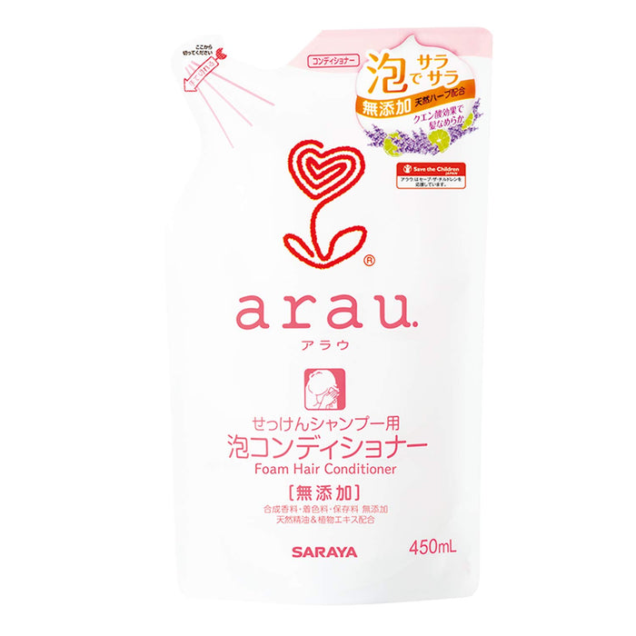 Saraya Arau Foam Conditioner Refill 450ml Gentle Paraben-Free Care